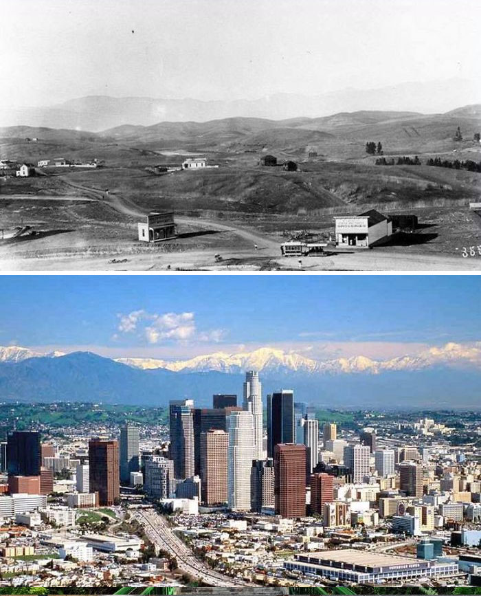 then and now: Los Angeles in its Early Years Contrasted with 2001