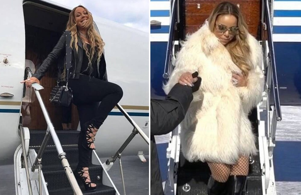 Mariah Carey with her private jet