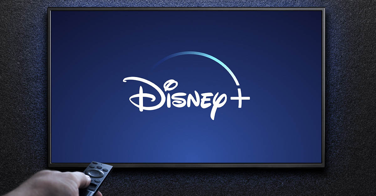 Disney+ logo on tv screen