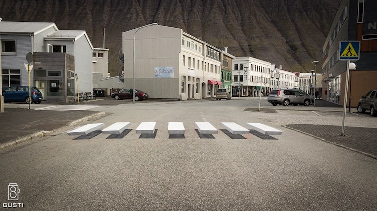 The 3D Crosswalk in Iceland