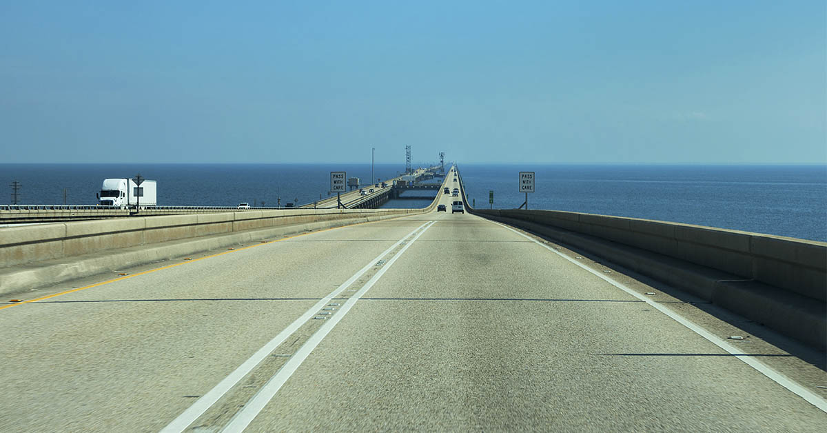 world’s longest bridge over water Lake Pontchartrain Causeway