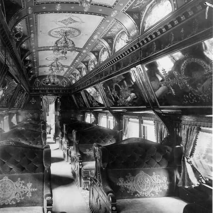 A glimpse into the bygone era of the 1890s reveals the enchanting world of train travel. 