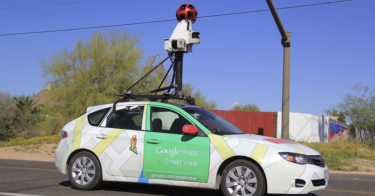 car gathering data for Google Street View