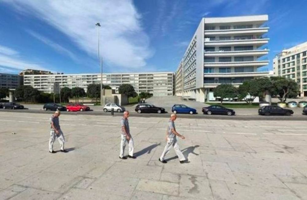 Matosinhos Beach in Portugal apparently has triplets roaming around—or it's just a glitch in the Google Street View image. Either way, it's a strange sight.