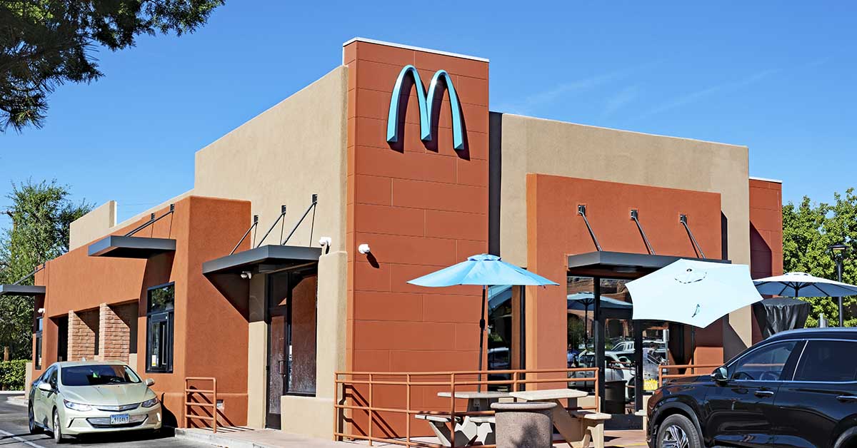 McDonald's with turquoise arches