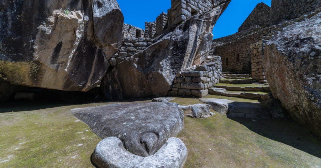 The Temple of the Condor, in Machu Picchu (Peru)