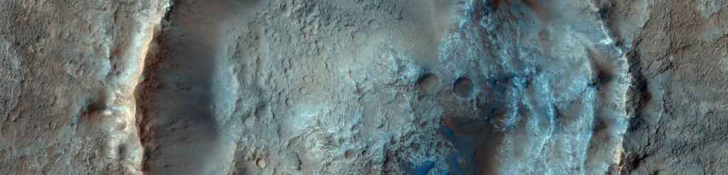 The crater in Southern part of Mars is ancient